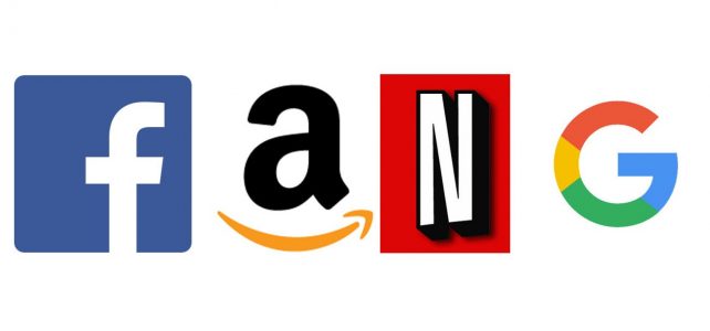 Is the Stock Market too Concentrated? logos from major corporations such as facebook, amazon, netflix, google