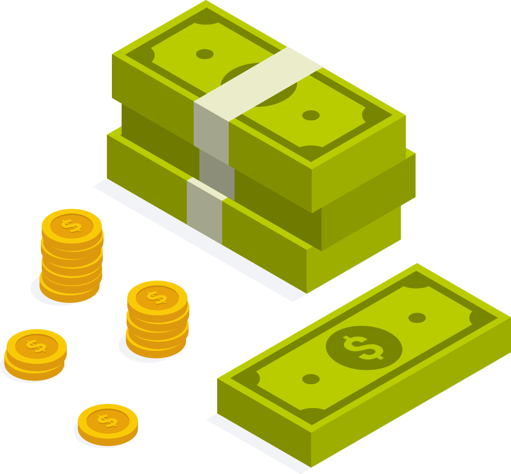 pile of money