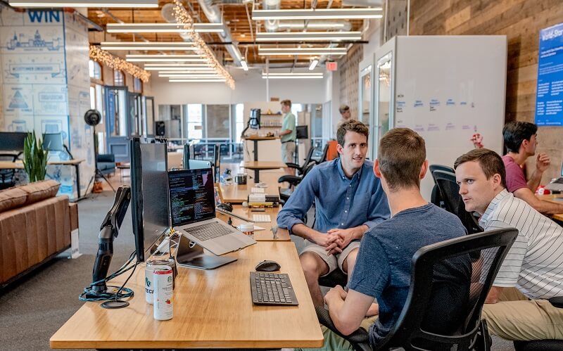 Coworkers in a digital agency